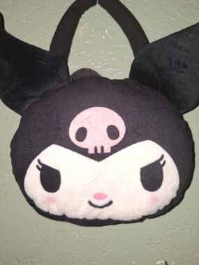 Sanrio Kuromi plush head-shaped handbag